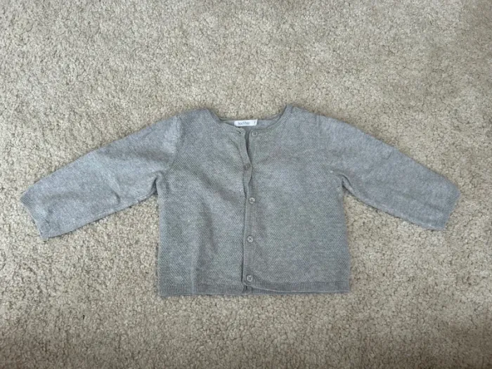 Gilet en maille gris mixte - 12 mois - boutchou