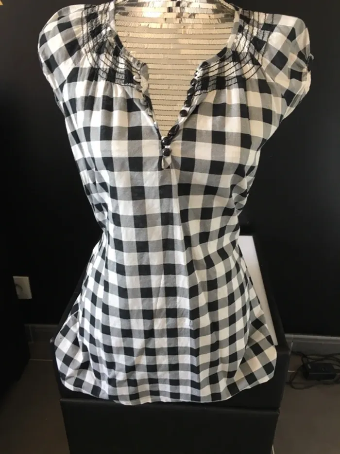 Tunique chemise à carreau