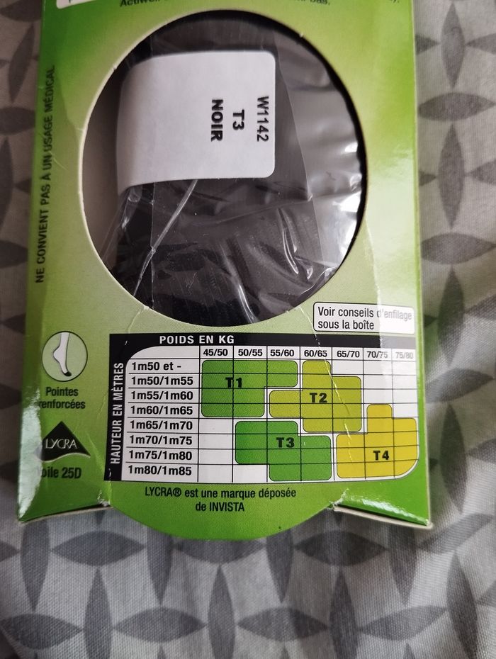 1 paire de bas taille 3 neuve - photo numéro 3