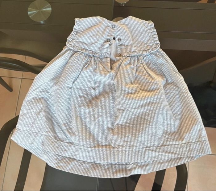 Robe petit bateau bleue et blanche rayée - photo numéro 3