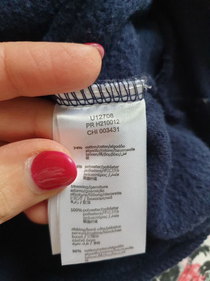 Robe pull bleu marine à nœud rose fluo - 3A - Billieblush - photo numéro 7