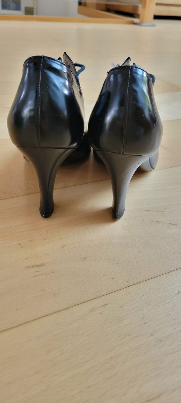 Bottines à talons Fratelli Rossetti cuir verni noir - photo numéro 5