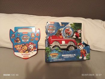 Véhicule Marcus pat patrouille et carnet stickers neuf
