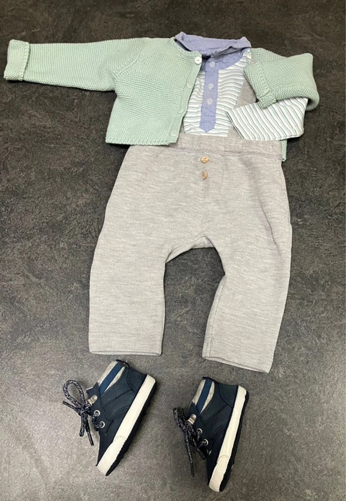 Ensemble 3 pièces garçon 6/9mois - photo numéro 2
