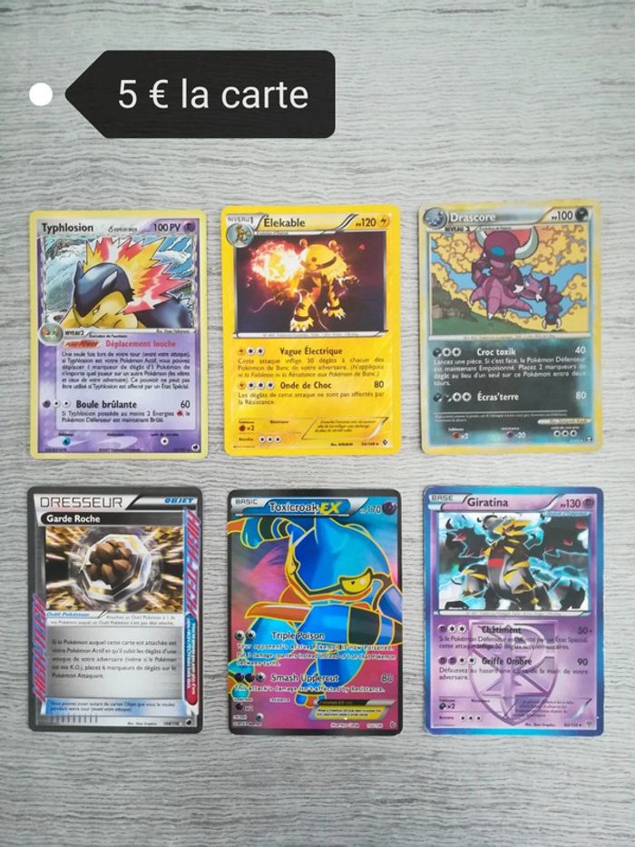 Cartes Pokémon - prix à l'unité