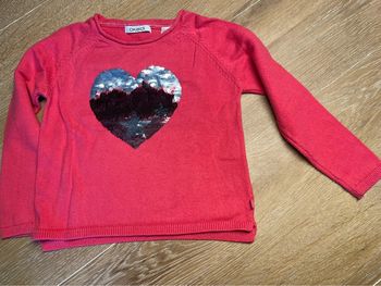 Pull cœur 2 ans