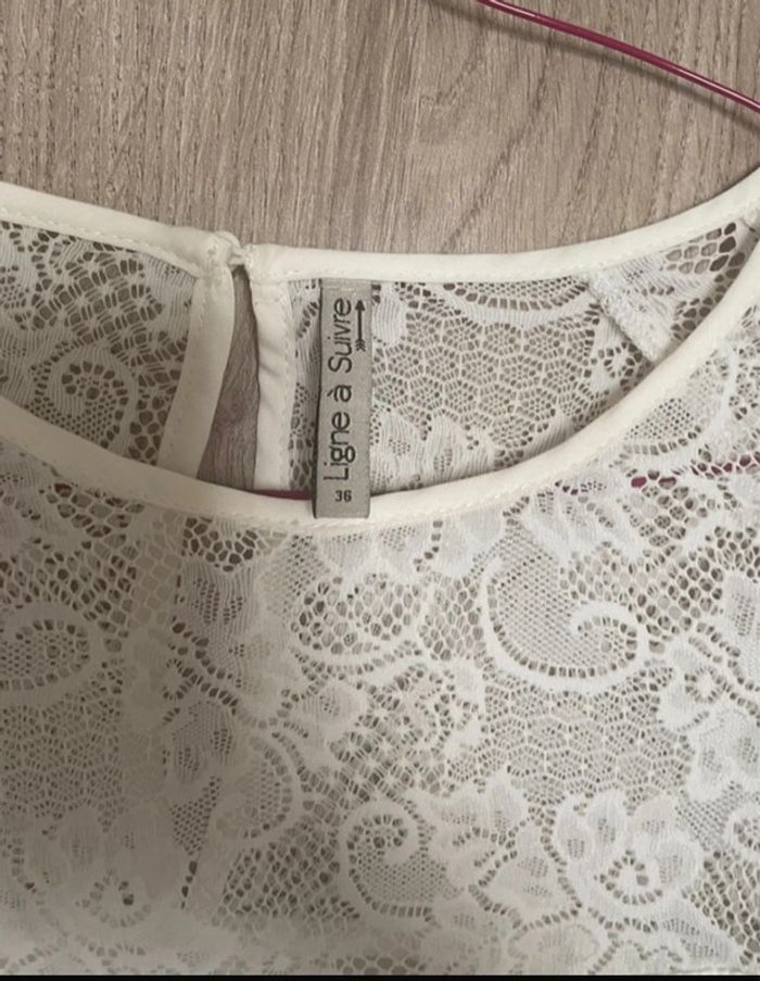 Blouse écru dentelle - photo numéro 3