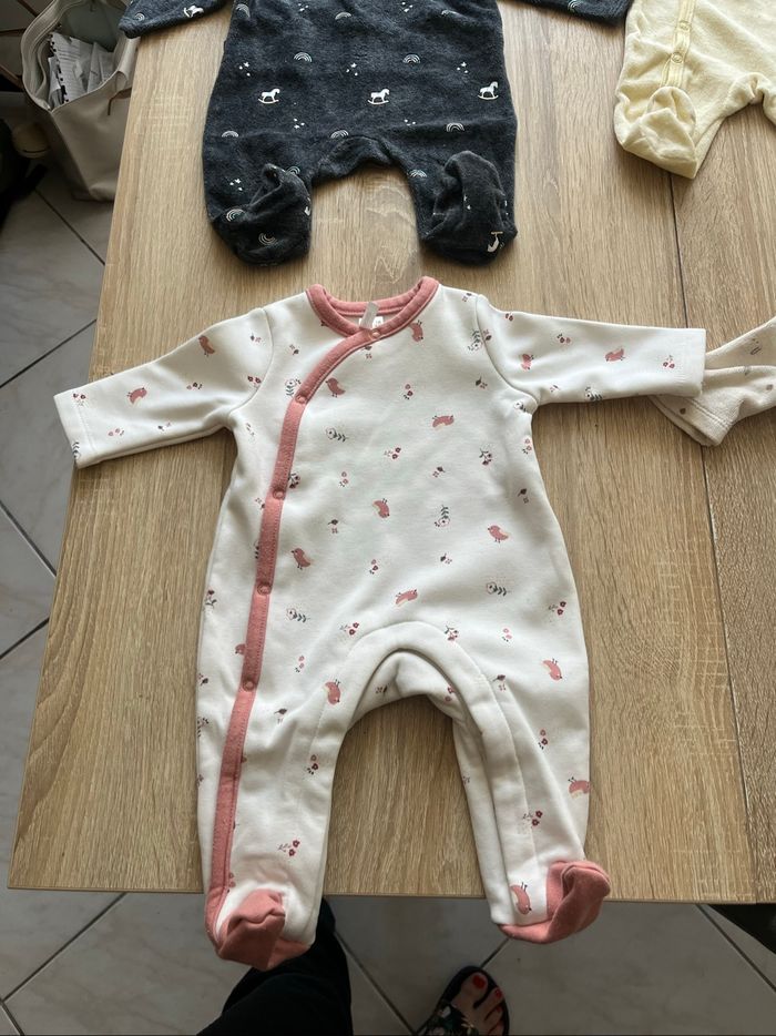 Lot de 6 pyjama bébé fille 1 mois - photo numéro 3