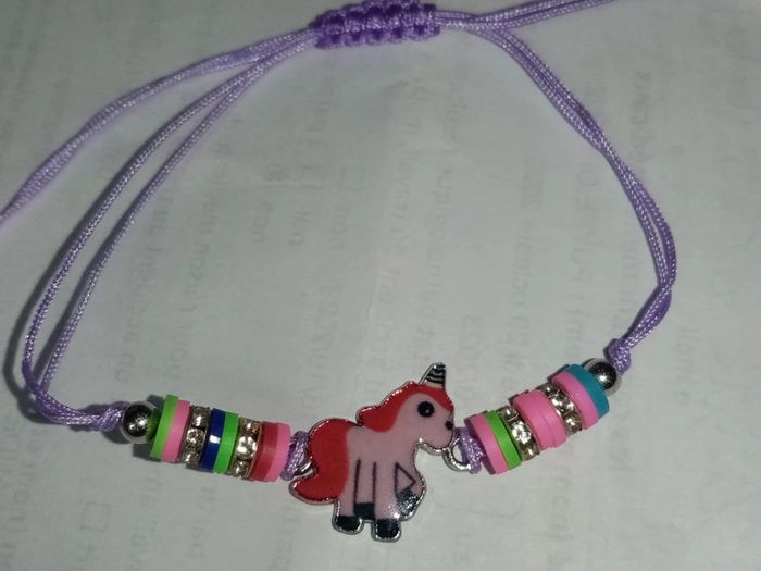 Bracelet licorne macramé - photo numéro 2