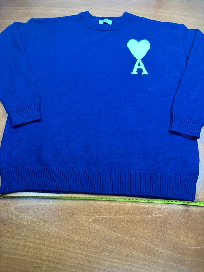 Pull ami Paris bleu foncé taille L - photo numéro 5