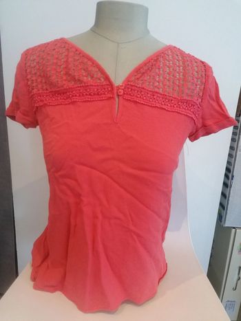 Tee-shirt corail / Taille 38 / Promod