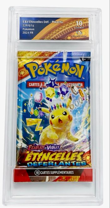 ⚡ Booster Pokémon gradé GEM MINT 10 ⚡ 💛 Pikachu – Étincelles Déferlantes (FR)