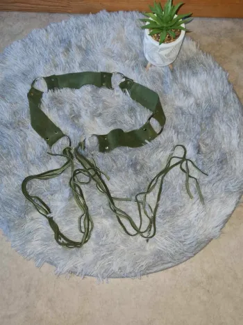 ceinture kaki daim neuve 70cm femme taille unique