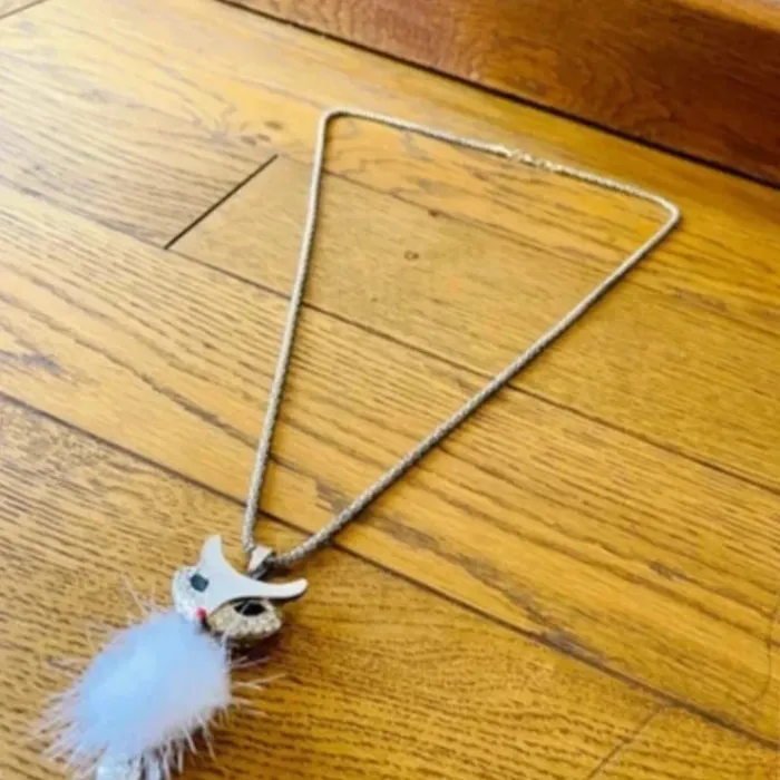 Sublime collier renard articulé avec pompon - photo numéro 4