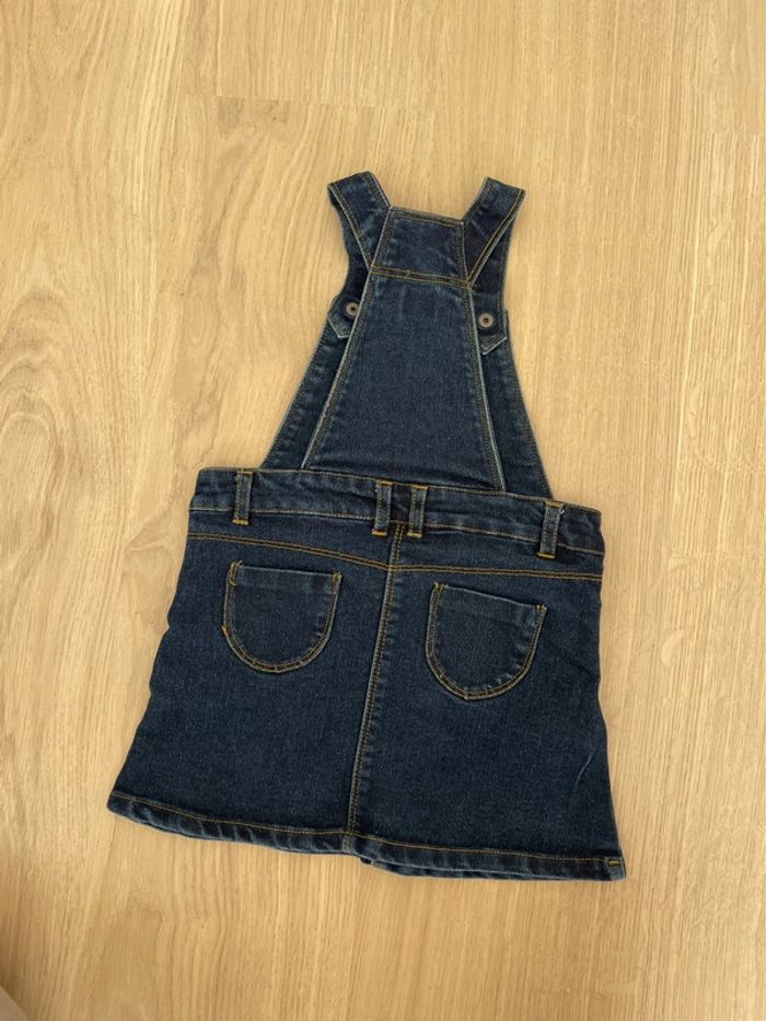 Robe salopette en jean brut fille 2 ans 24 mois - photo numéro 2