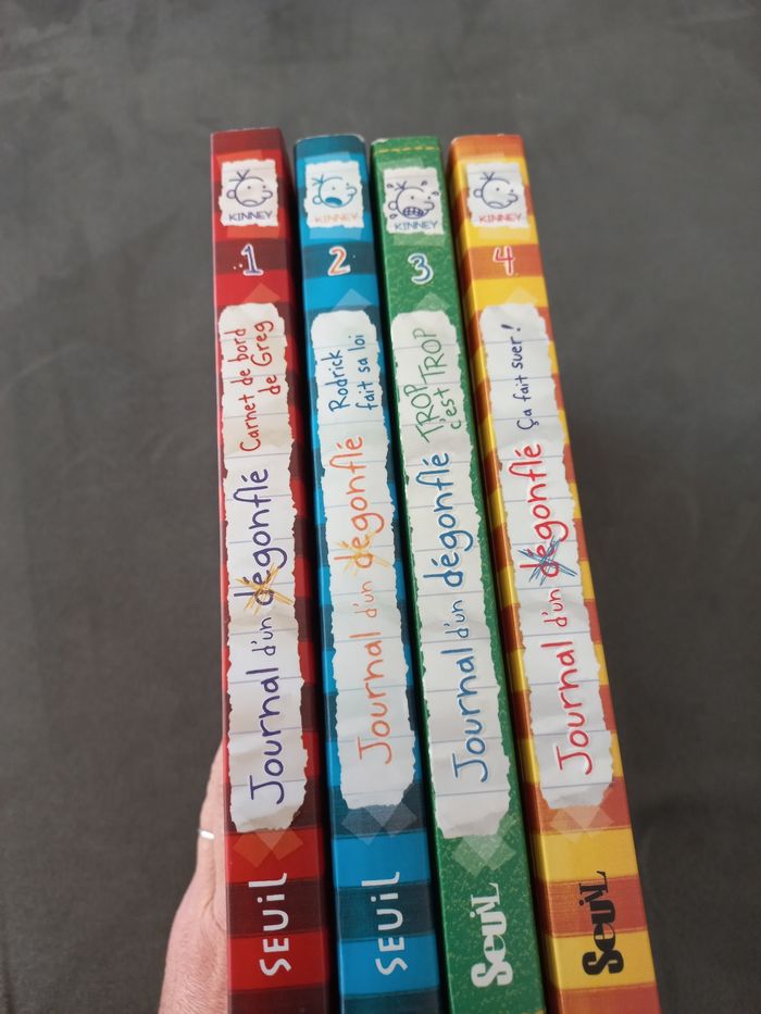 Lot 4 livres journal d'un dégonflé tomeb1 2 3 4 - photo numéro 6