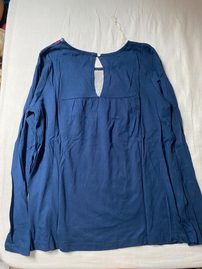 Blouse Bleue fleurie - photo numéro 2