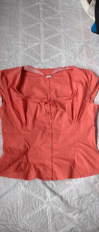 Blouse à boutons y2k corail femme 42 3 suisses
