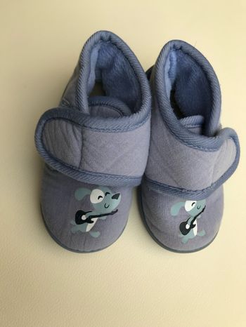 Chaussons coton bleu 21