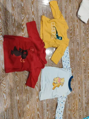 🍁 lots de 3 tee-shirts manches longues bébé 1 mois 🍁