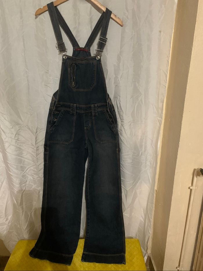 Salopette jean Esprit taille 36 jambes larges régular tres bon état - photo numéro 2