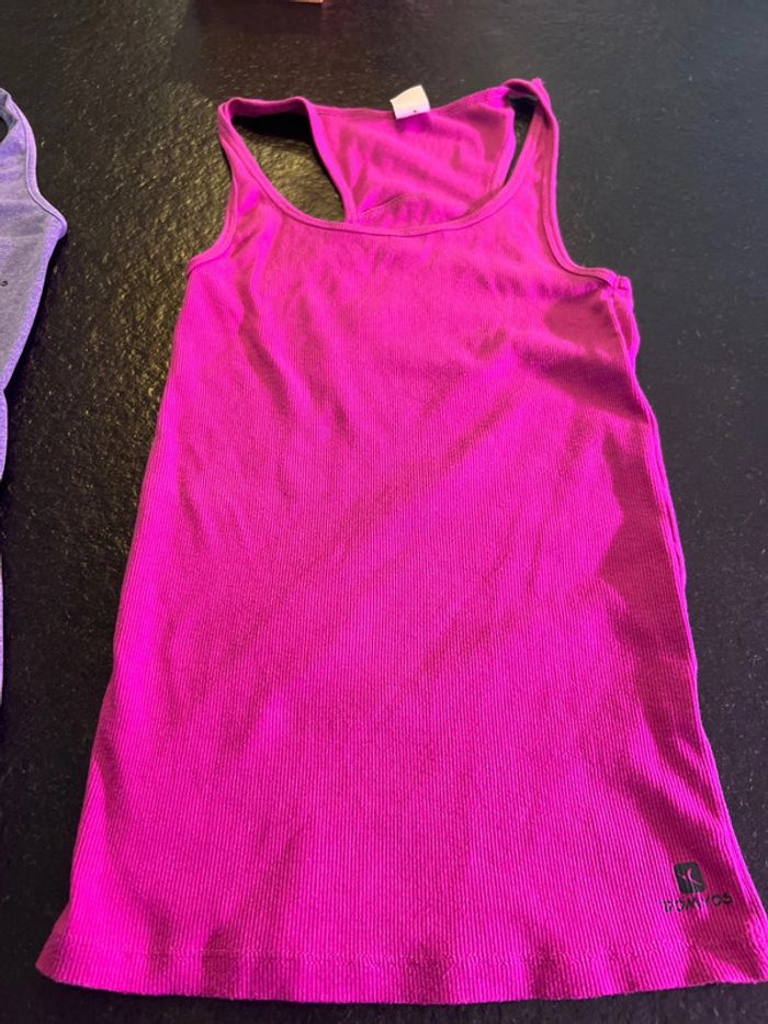 Lot 2 débardeur de sport Oxylane Domyos XS 34 - photo numéro 3