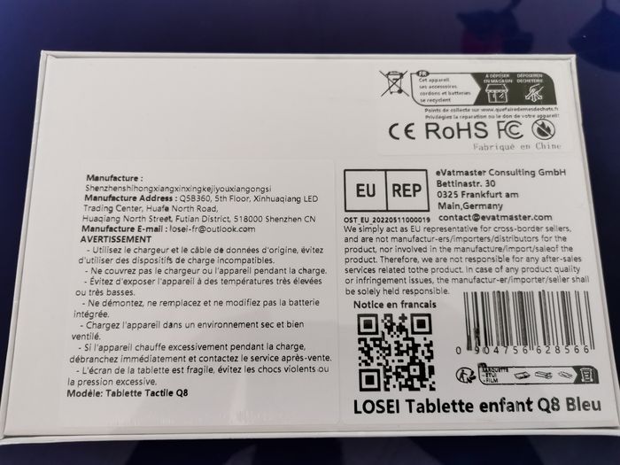 TABLETTE TACTILE ENFANT BLEU ANDROID 10 - photo numéro 3