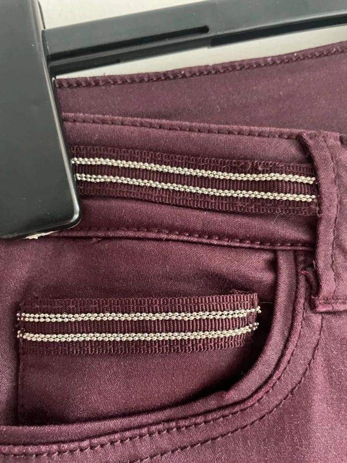 Pantalon slim bordeaux Morgan - photo numéro 3