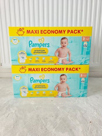 2× Couches Pampers Premium Taille 3 MAXI PACK ×224