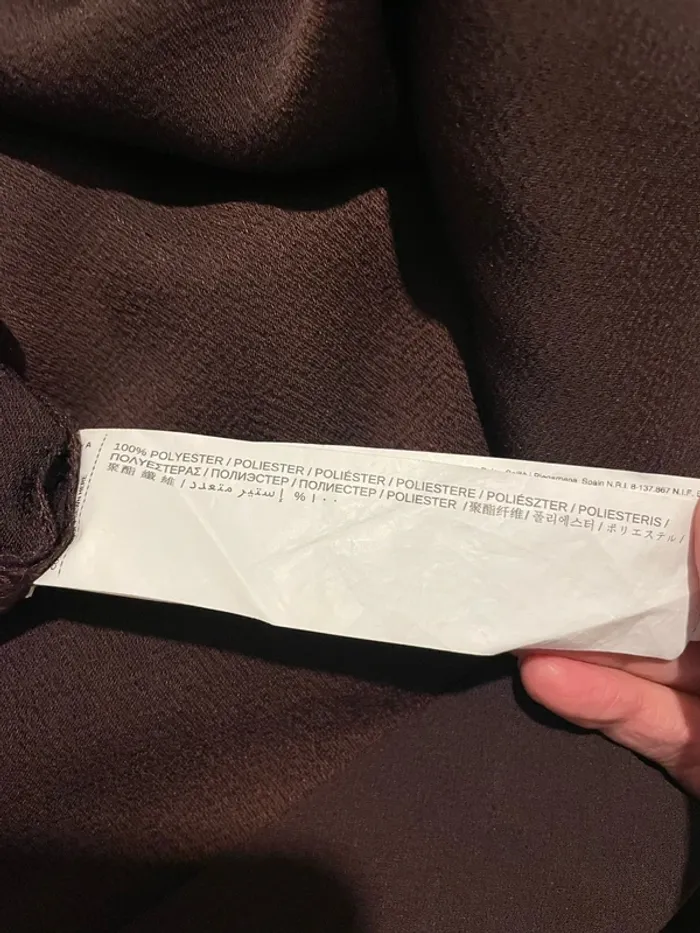 Robe bordeaux foncé mango taille XS perle col - photo numéro 8