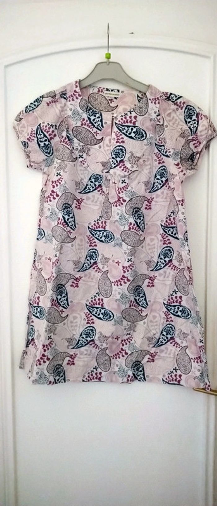 Tunique longue motif feuilles rose fille 12 ans vert baudet - photo numéro 2