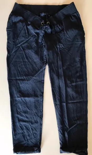 Pantalon fluide de grossesse bleu marine