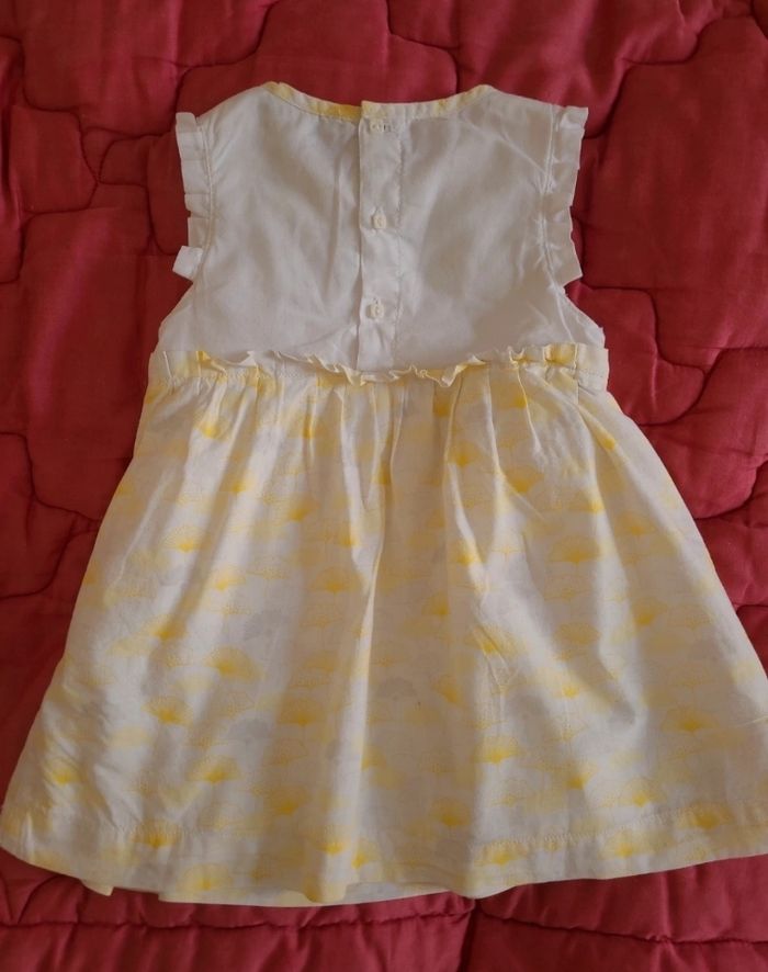 Robe été Obaïbi jaune pastel 6 mois - photo numéro 2