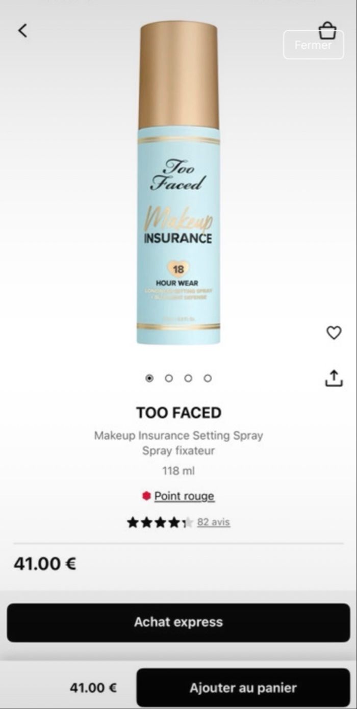 Brume fixatrice maquillage Too faced - photo numéro 2