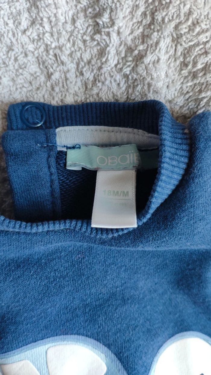 Pull obaibi 18 mois bleu - photo numéro 2
