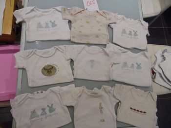 lots de 15 bodies 6 mois manche court