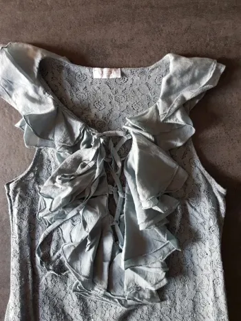 Robe en soie S bleu Josh