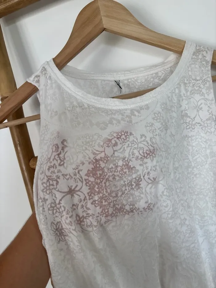débardeur blanc transparence - photo numéro 3