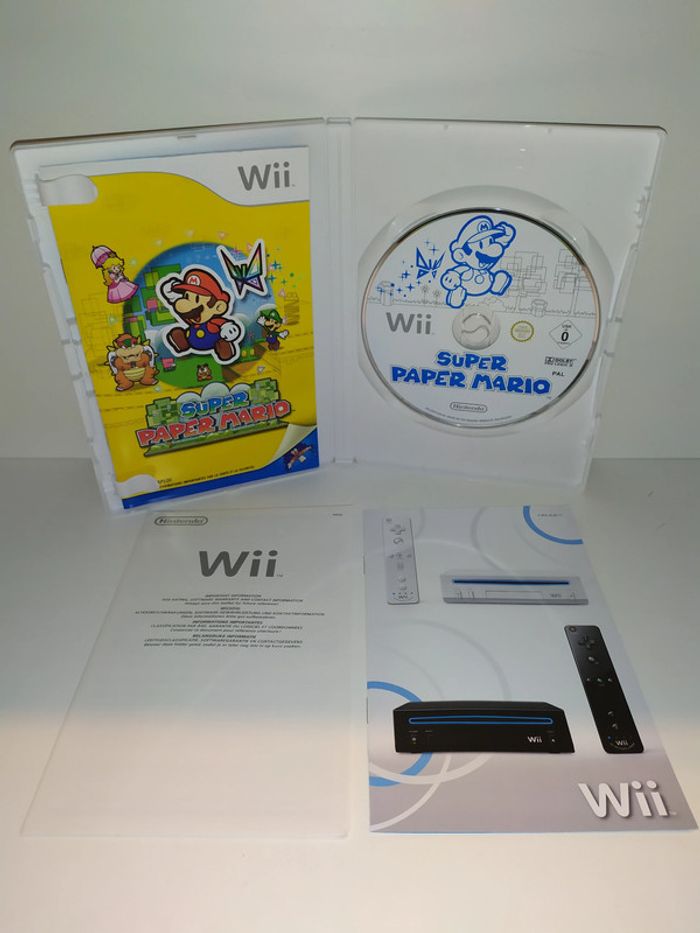 Super paper Mario Nintendo Wii boite + notices PAL FR - photo numéro 3