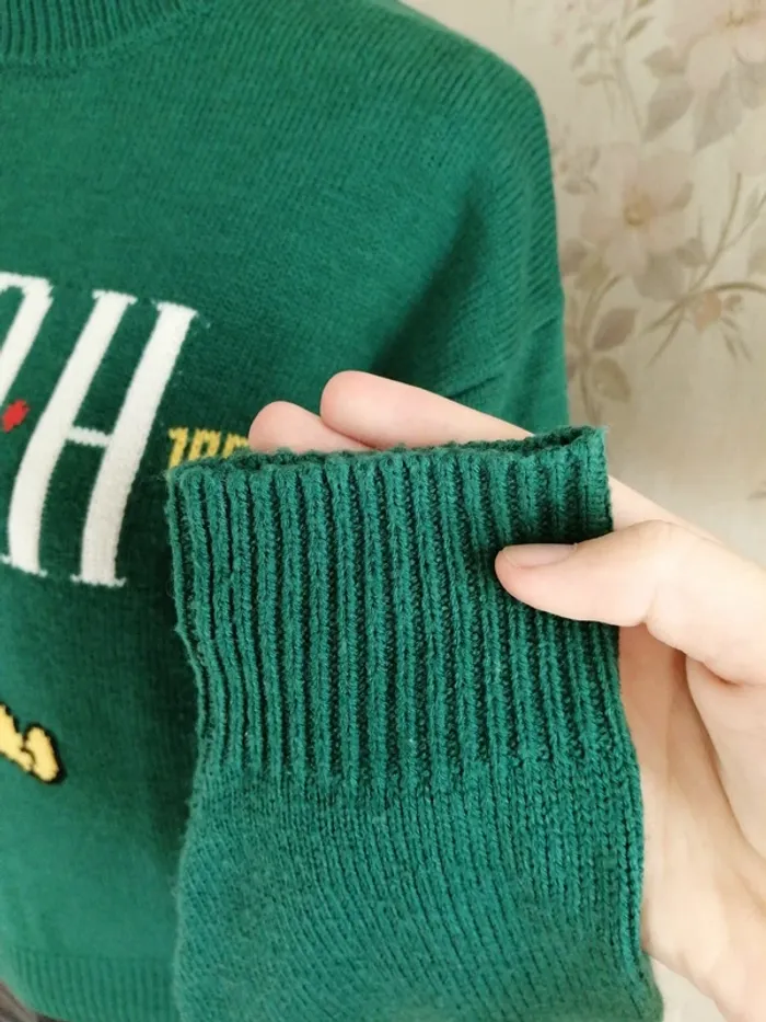 Pull en maille vert sapin imprimé winny l'ourson / disney x jennyfer / ( XS) - photo numéro 5