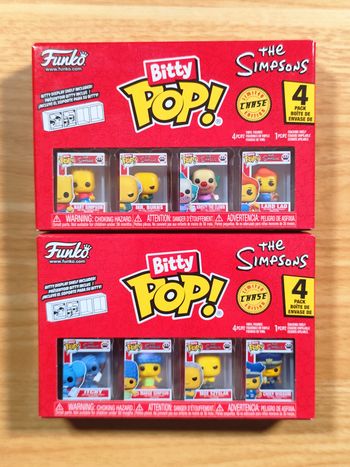 Lot 2 Boîtes Bitty Pop! The Simpsons - 8 Figurines dont 2 CHASE