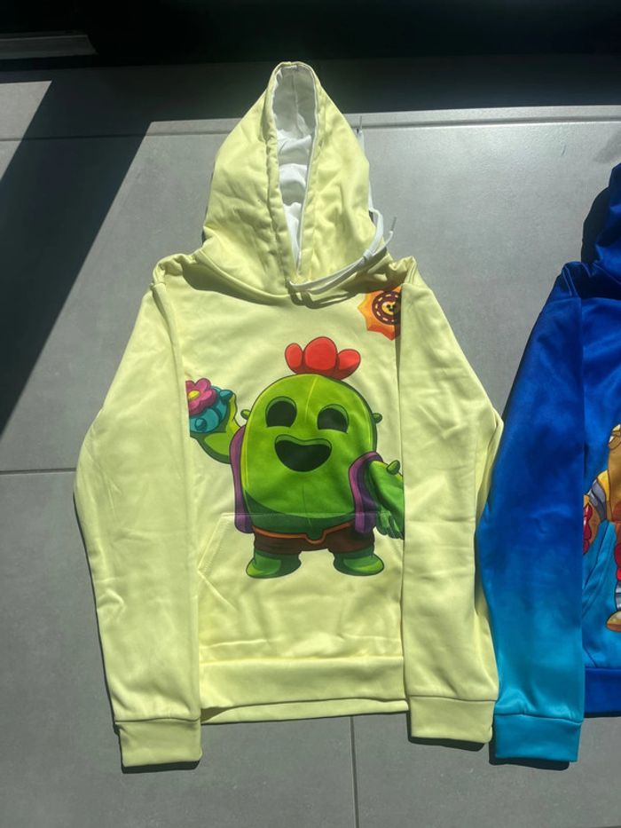 Lot 2 sweat à capuche Brawl Stars Spike - photo numéro 2