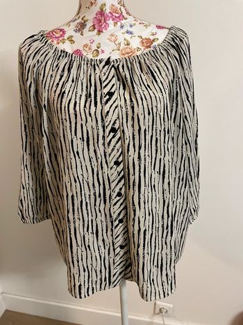 Blouse fluide zebré