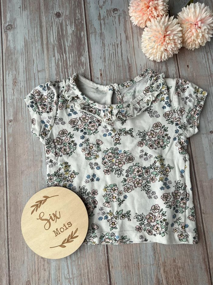 Lot 9 tshirts manches courtes + 1 bandeau 6 mois - photo numéro 4