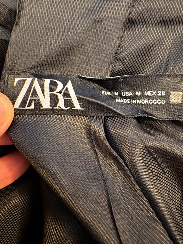 Manteau long en laine Zara Taille 38 - photo numéro 3