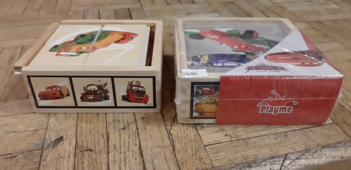 Lot de 2 puzzles en bois cars - photo numéro 3