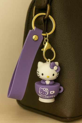 Porte clés Hello Kitty violet