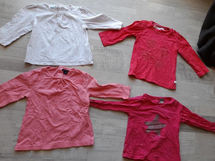 Lot 4 tee shirt fille 12 m