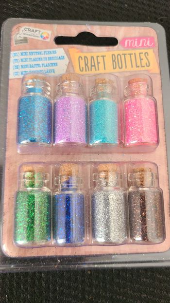 Paillettes diamantines - 8 fioles en verre - 7g
