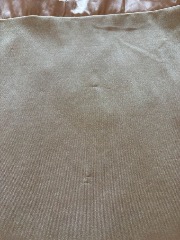 Robe de soirée moulante bretelles satinée doré bustier bouffant rose gold S/36 Shein - photo numéro 8